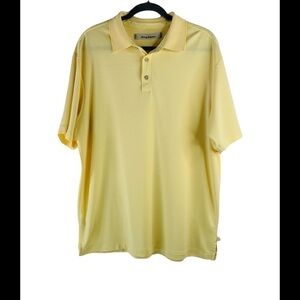 Tommy Bahama Yellow Short Sleeved Polo Shirt Size L
